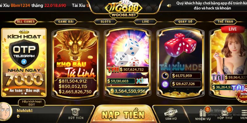 Go 88 Trải nghiệm kho tàng trò chơi hấp dẫn
