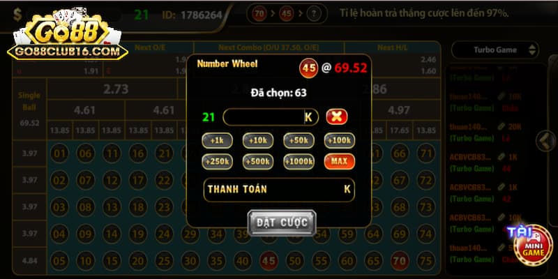 Bí quyết chơi number game Go 88 kiếm tiền lớn